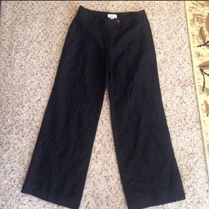 Loft black linen pants 4p